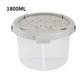 thumbnail image 1 of Tarro de almacenamiento de latas selladas transparentes de 4 rejillas con tapa multiabierta Cocina casera Contenedor de alimentos Herramienta S kenally HA7658-04B, 1 of 7