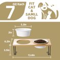 thumbnail image 2 of Sweejar Ceramic Elevated Cat Bowls, Small Dog Bowls, 15° Tilted Raised Pet Bowl with Solid Wooden Stand to Protect Spine, Water and Food Feeder for Cat and Dog, Pack of 2 (Grey), 2 of 5