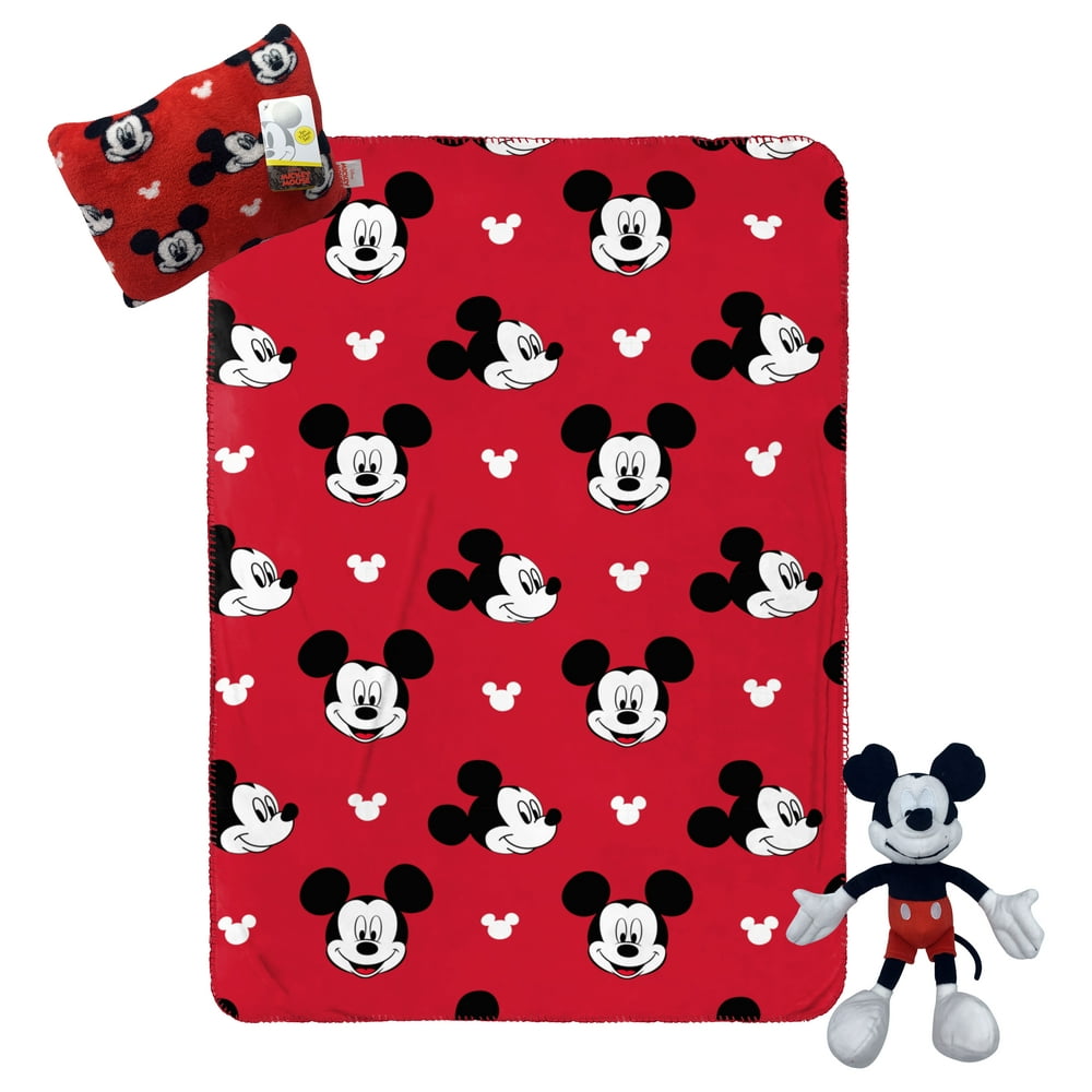 Mickey Mouse Mickey Mouse Kids Travel Set w/ Throw, Pillow Buddy