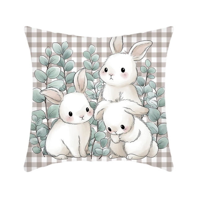 Tauxra Easter Decorative Pillowcase With Hidden Zipper For Bedroom Living Room Office Spring Holiday Gift