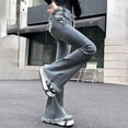thumbnail image 6 of Dpytoraw Girls Stretch Denim Flared Pants, Bootcut Jeans for Teenagers and Big Kids Fashion Trousers with Comfortable Fit Blue Size 13-14 Years, 6 of 6