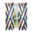 thumbnail image 7 of Yayeee Window Curtains Light Filtering 63"x42" Grommet Panel Pair Home Living Room Decor, Green Stripes, 7 of 7