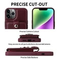 thumbnail image 4 of Accordion Wallet Case for iPhone 13 Pro Max with Rotatable Ring Holder Kickstand, RFID Blocking Card Slots Finger Grip Ring PU Leather Shockproof Purse Cover for iPhone 13 Pro Max, Winered, 4 of 7