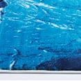 thumbnail image 4 of Ladole Rugs Poppy Floral Pattern Contemporary Indoor Area Rug Carpet in Turquoise Blue, 3 x 10 (2'7" x 9'10", 80 cm x 300 cm), 4 of 6