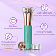 thumbnail image 3 of iMusthav Facial Hair Remover: Flawless Painless 16mm Dual Ring Blade, Portable Electric Razor & Epilator with 18K gold head, 360° LED light., 3 of 8