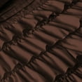 thumbnail image 3 of SGI Bedding 3 Piece Cotton Multi Ruffle Duvet Cover Chocolate Solid 600TC Oversized King, 3 of 7