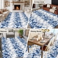 thumbnail image 5 of Large Area Rugs for Living Room Bedroom, Blue Floral 8'x10' Rug Washable Carpet Runner Indoor Outdoor, Vintage Farmhouse Garden Flower Leaves Non Slip Floor Mats Rug for Kitchen, Patio, 5 of 8