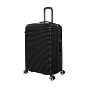 it luggage Traversed 3 Piece Hardside 8 Wheel Expandable Luggage Suitcase Spinner Set, Black