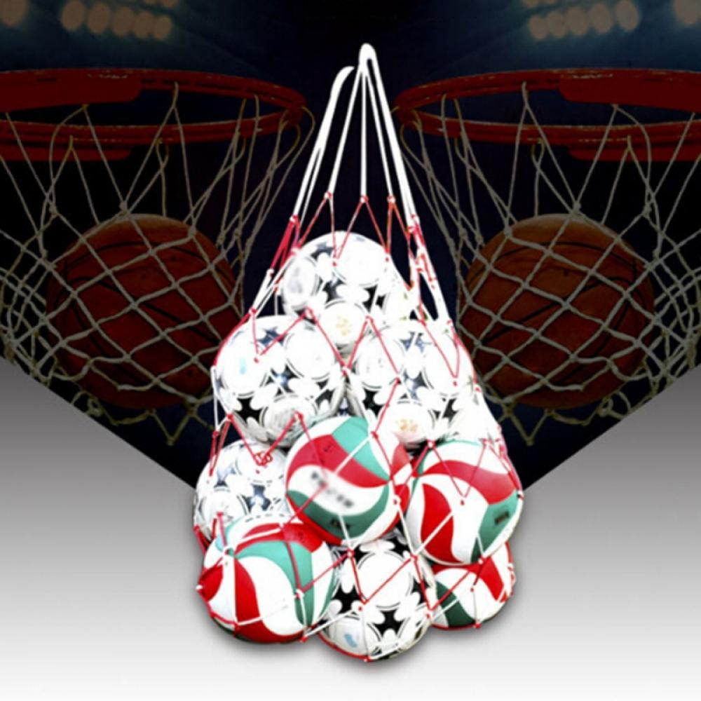 Soccer Net 10 Balls Carry Net Bag Sports Football Balls Volleyball ball  U bn 