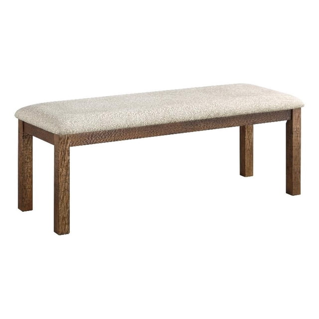Lexicon Bonner Pine Wood Dining Room Bench in Brown Finish