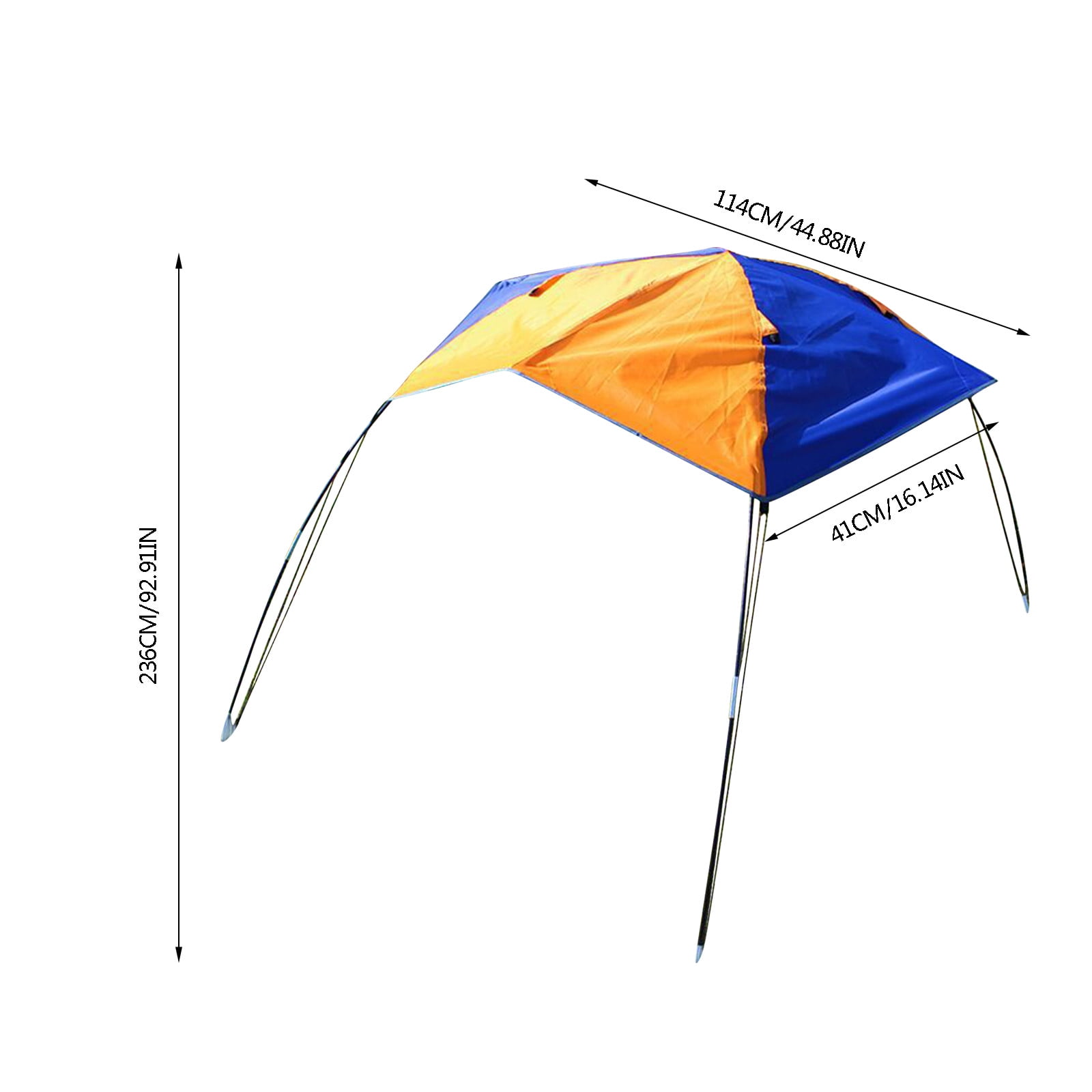 Floleo Inflatable Boat Awning, 2 Person Folding Sun Shade Tent with Poles, Water-Resistant Canopy for Kayak, Camping, Beach, Picnic, Includes Carry Bag & Accessories
