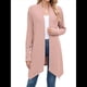 thumbnail image 3 of Cárdigan de Color Liso para Mujer, Suéter Abierto Frontal, , Informal, Estilo . Rosa M, 3 of 10