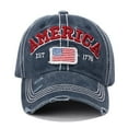 thumbnail image 4 of Harpily Clearance Baseball Cap Golf Adjustable Size Dad Hats Gift for Men Women With American Flag Washed And Worn Holes Sports Sun, 4 of 5