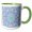 Green/White, variant on 3drose, Hypnotic Abstract Dynamic Radial Pattern Mosaic Background Design, 11oz Mug