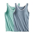 thumbnail image 1 of TIMIFIS 2 Pcs Débardeurs Color Block pour Femmes Confortables d'Entraînement Yoga Débardeurs d'Été Col Rond Sans Manches avec Soutien-Gorge Intégré Coussinet Camisole Tenue de Détente, 1 of 2
