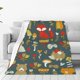 thumbnail image 1 of Balery Cute Animal Forest Manta de Felpa Suave y Acogedora – Cobija de Franela Aterciopelada para Cama, Lavable y Cálida para Sofá, Mascotas, Transpirable-50"x40", 1 of 7