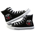 thumbnail image 2 of Anime Stranger Things temporada 4 Cosplay zapatos de lona Dustin HellFire Club zapatillas Casual plataforma alta zapatos transpirables niño niñatop bajo negro 436 Deng Xun unisex, 2 of 2