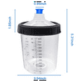 Disposable Paint GunCup Spray GunCup Liner and Cap System 20 Oz (600 Ml