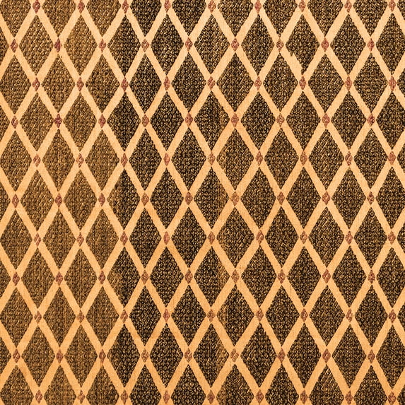 Ahgly Company Indoor Square Abstract Orange Modern Area Rugs, 3' Square