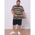 thumbnail image 2 of DARING DIVA Men's Big Tall Tie-Dye Crew Neck Short Sleeve T-Shirts XL Khaki, 2 of 7