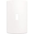thumbnail image 1 of WWS-W42465K-PW-CP Soft Modern 1-Gang Concealed Mount Light Switch/Toggle Wall Plate, Pure White (3-Pack), 1 of 4