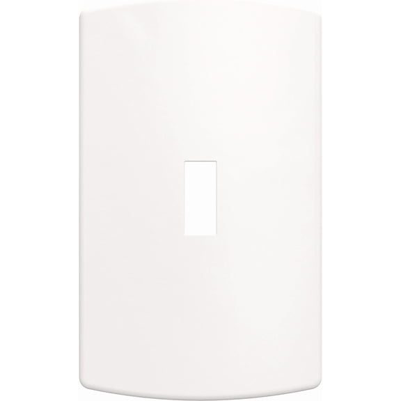 Franklin Brass Soft Modern (3-Pack) Decorative Light Switch Cover Wall Plates Pure White 1-Gang Concealed Mount Screwless Wall Plate Switch/Toggle Plate Guards Electrical Outlet Covers W42465K-PW-CP