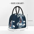 thumbnail image 2 of Honeii Shark Print Insulated Lunch Bag Women Reusable Lunch Box with Pocket for Work Picnic Travel -One Size, 2 of 6