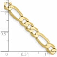 thumbnail image 5 of 10K Yellow Gold 5.5mm Concave Open Figaro Chain (24 X 5.5) Made In South Africa 10lf140-24, 5 of 5
