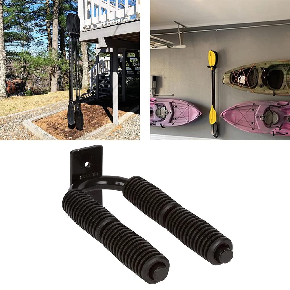 KTENME Kayak Paddle Storage Rack, Boat Paddle Holder, Wall Paddle Rack, Oar Accessory for Up to 6 Paddles for Shed, Garage, Canoe