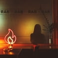thumbnail image 5 of Letreros de neón de llama para pared LED, luz de neón roja, luz de noche de neón de fuego para decoraciones para el hogar, tienda, restaurante, bar, dormitorio 1, 5 of 5