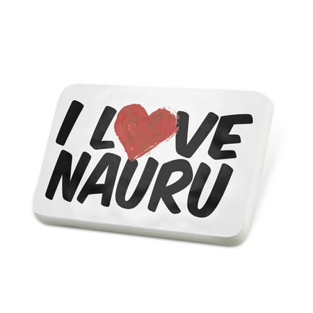 Porcelein Pin I Love Nauru Lapel Badge – NEONBLOND