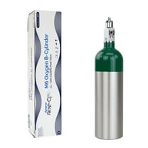 Dynarex Resp-O2 M6 Oxygen B -Cylinder with CGA 870 Post Valve – 1L Standard Size Oxygen Cylinder - Lightweight Aluminum Portable Tank with 165L Oxygen Capacity