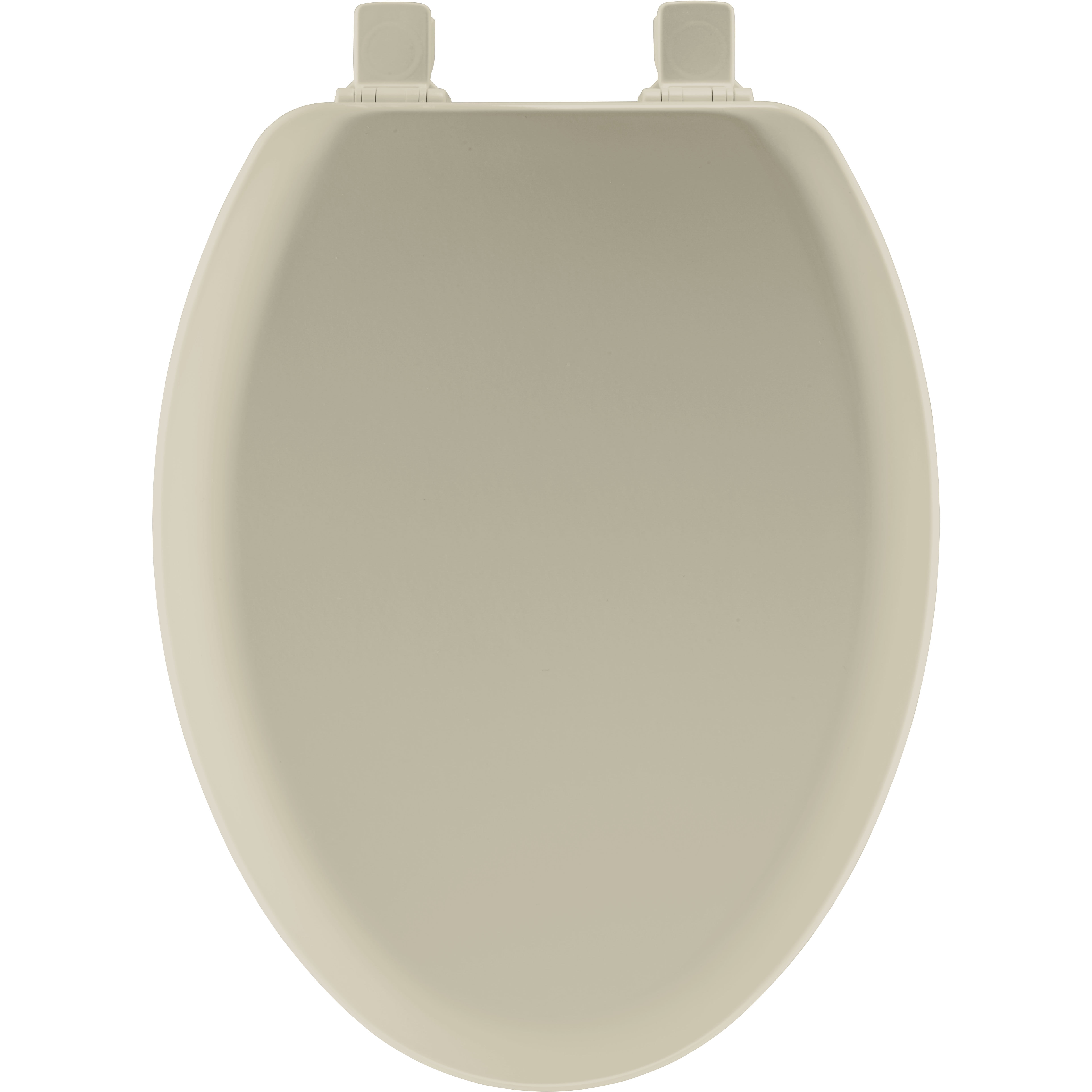 Mayfair Cameron Elongated Enameled Wood Toilet Seat in Bone Never Looosens and Removes for Easy Cleaning