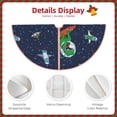 thumbnail image 5 of Kll Dinosaur Astronaut Space Surfing Christmas Tree Skirt 30",Party Decorations Farmhouse For Christmas Decorations Holiday Party, 5 of 8