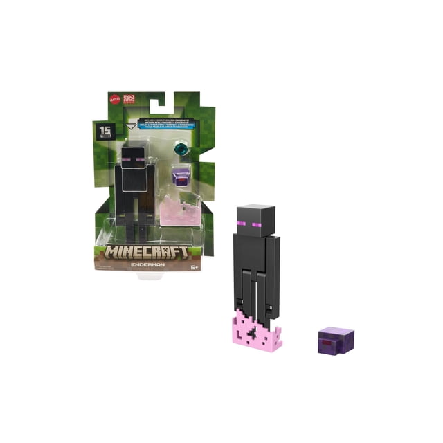 Figura de acción Mattel Minecraft 15º aniversario Enderman