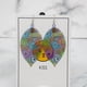 thumbnail image 4 of Pendientes de Hojas Huecas Fiudx Joyería Vintage Ganchos para las Orejas, 4 of 5