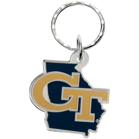 Georgian Shape - Georgia Tech Yellow Jackets State Shape Keychain - No Size