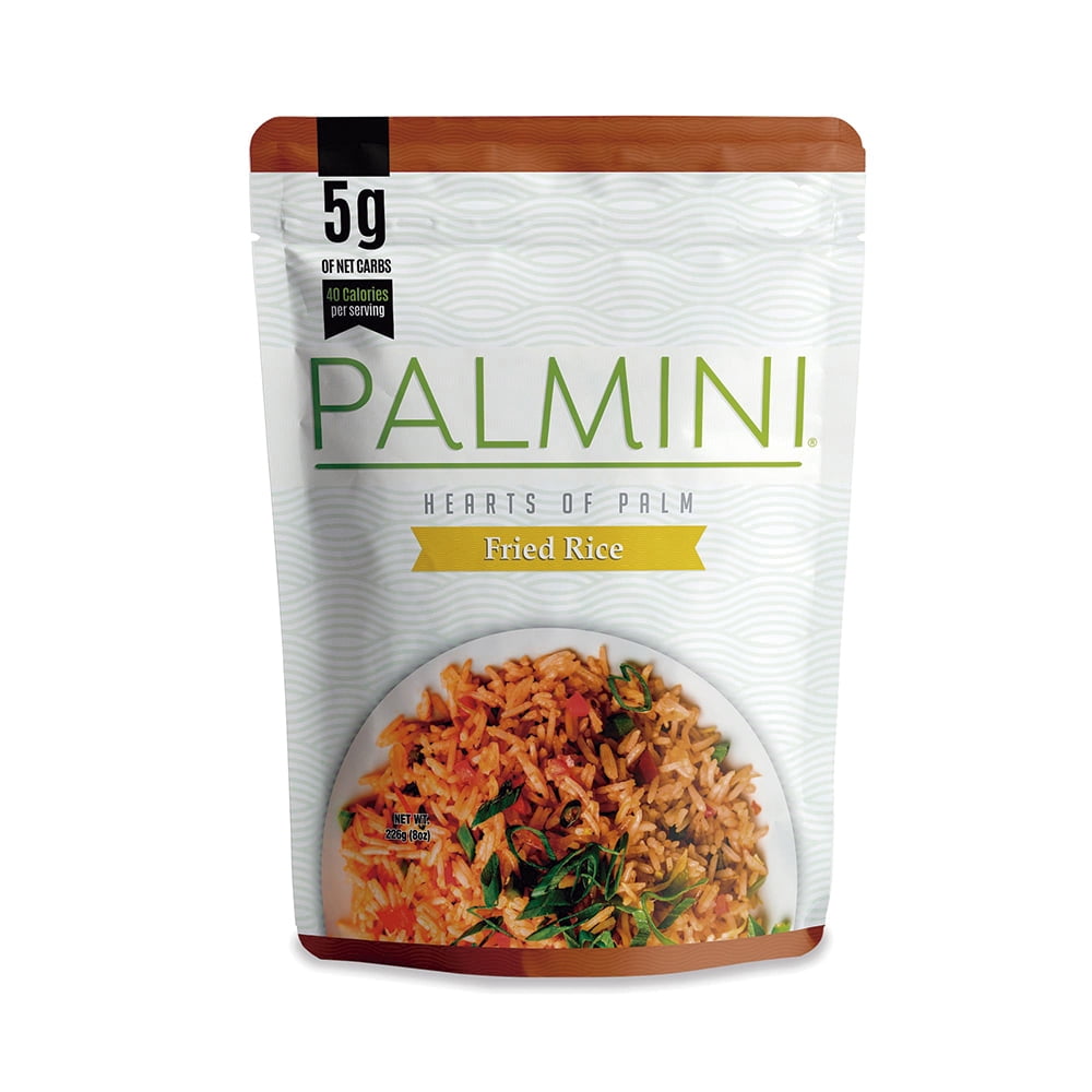 NEW!! Palmini Low Carb Fried Rice | 5g of Carbs | As Seen On Shark Tank | Ready-to-Eat | (8 Ounces Pouch (Pack of 6))