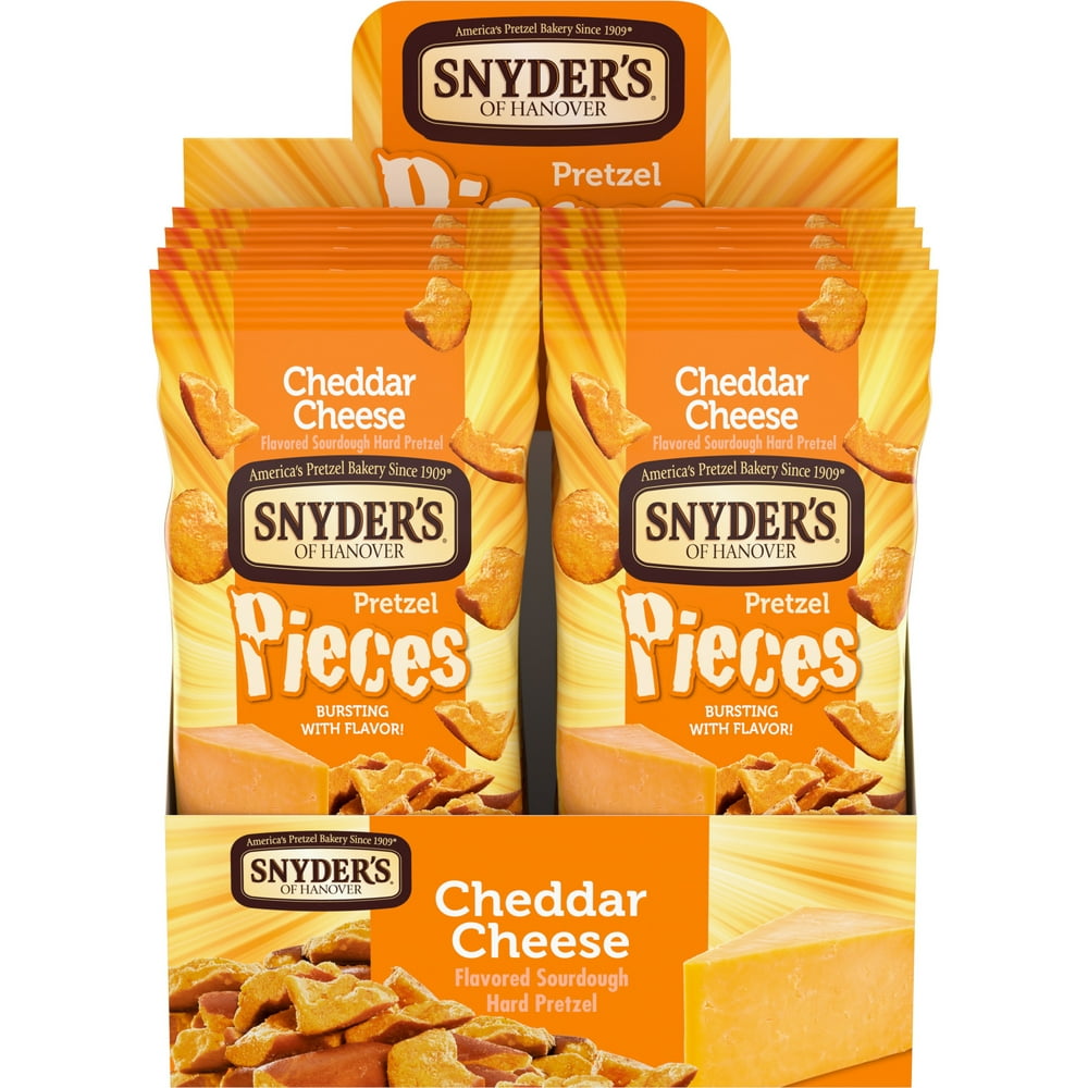Snyder's of Hanover Pretzel Pieces, Cheddar Cheese, 3.25 oz, 6 Ct
