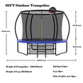 thumbnail image 2 of Soges 10FT Pumpkin Trampolines With Curved Poles For Kids And Adults, Safety Approval Outdoor Anti-Rust Heavy Duty Trampoline,Backyard Fittness Recreational Trampoline, 2 of 12