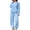 Sky Blue 05, variant on Karymi Womens Blouses Solid Tracksuit Two Piece Outfit Set, Zip Up Lapel Long Sleeve Jacket, Elastic Cuff Jogger Pants