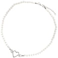 thumbnail image 4 of Collar de perlas, collar de corazón de amor, gargantilla, cadena de clavícula para mujeres y niñas, 4 of 6