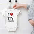 thumbnail image 5 of Cute I Heart My Mommy Mom Love Romper Boys or Girls Infant Baby Brisco Brands 12M, 5 of 6