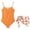 Z2-Orange, variant on Shadoumai One Piece Swimsuit for Girls 6 Ruffle Tankini Set Quick Dry Crossback Floral Print Ruffle Bathing Suit Stretch Strap Swimwear with Cover Up Skirt