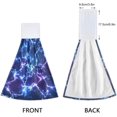 thumbnail image 4 of SKYSONIC 2 PCS Hanging Hand Towels,Starry Blue Lighting Hand Dry Towels for Kitchen & Bathroom,Hanging Towel Set with Hanging Loop, 12"x17", 4 of 6