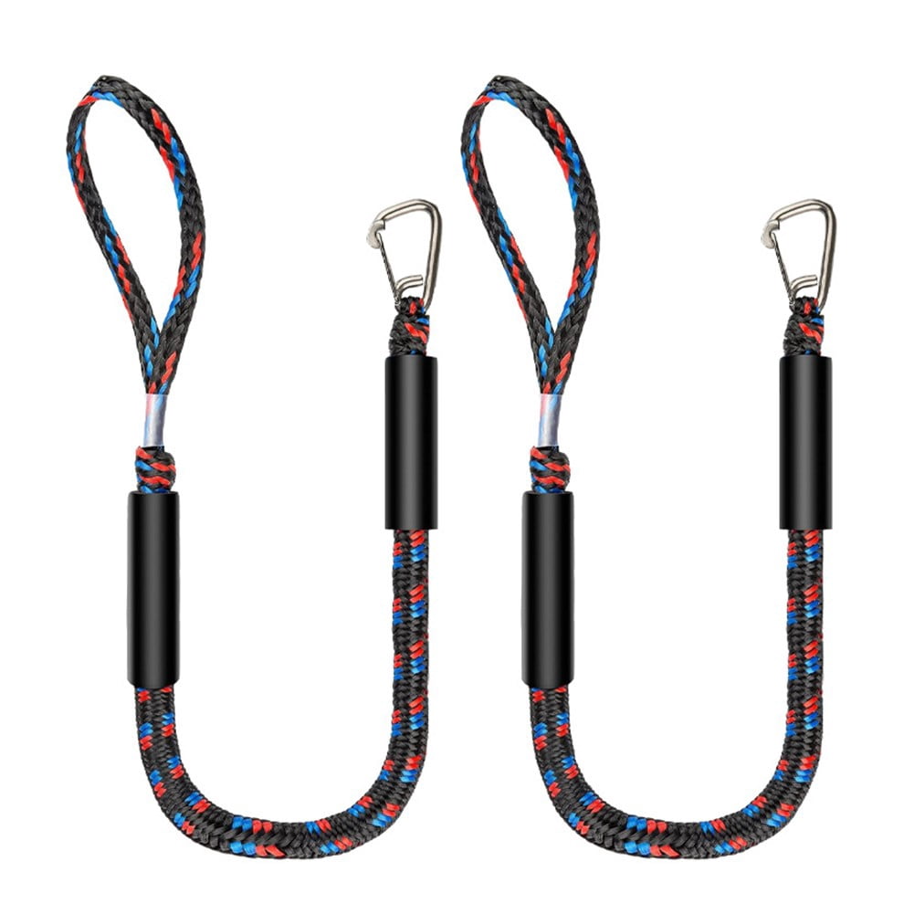 CENL 4-5.5ft 2PCS Bungee Dock Line Mooring Rope Cords For Kayaks Boats Marines Stretch Retractable And Convenient Accessories