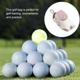 thumbnail image 4 of Eigraketly Mini bolsa de golf PU cuero bola Tees soporte bolsa entrenamiento práctica cintura cinturón hebilla organización transporte Golf Rosa Blanco Eigraketly OD023266-03, 4 of 6