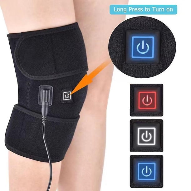 1 piece Rodillera con calefacción eléctrica, calentador de rodilla con calefacción Usb, estera para envoltura de piernas para terapia de alivio del dolor