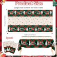 thumbnail image 2 of Mantel de Navidad, 3 piezas de mantel de Navidad desechable para mesa rectangular, 54 x 108 pulgadas, plástico, copo de nieve, árbol de Navidad, mantel decorativo, cubierta de mesa para fiestas de, 2 of 4