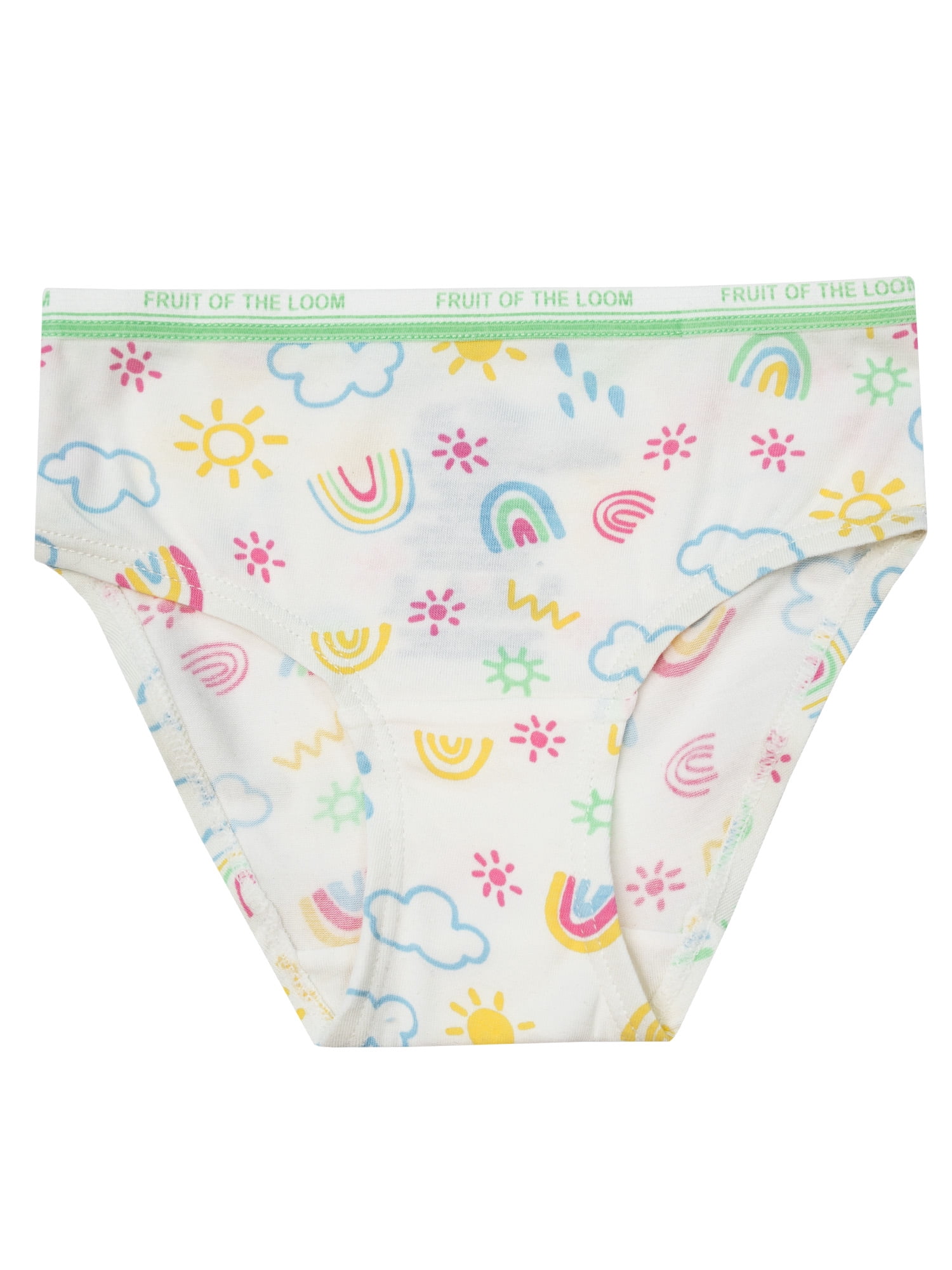 Fruit of the Loom Toddler Girl 360 Stretch True Comfort Super Soft Modal Briefs Underwear, 6 Pack, Sizes 2T/3T